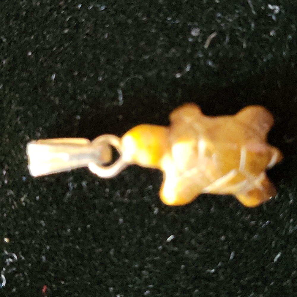 Micro tigers eye pendent
